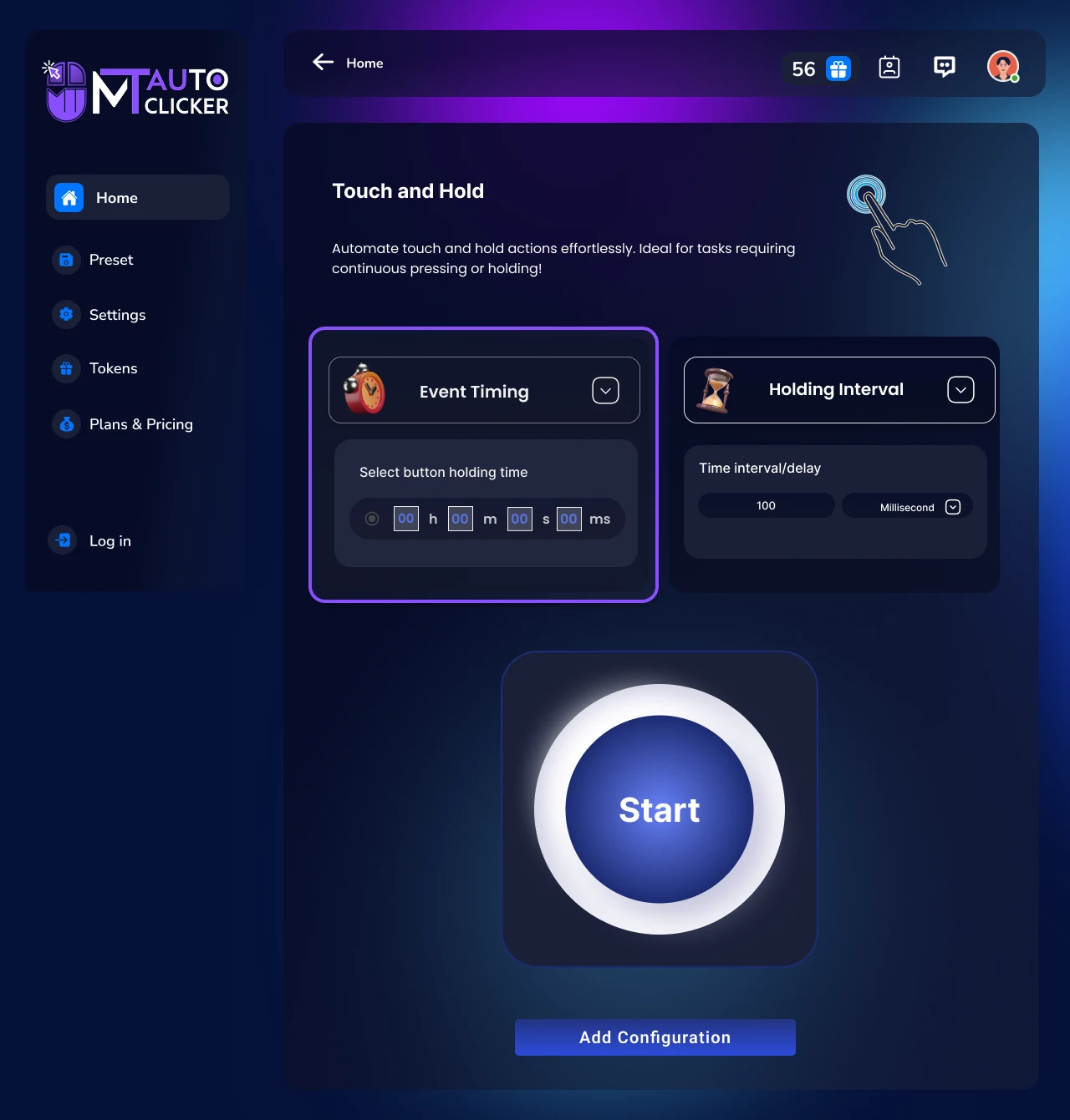 Step 1: Set Button Holding Time